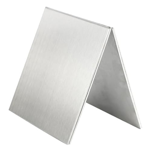 TEN-HIGH 2 Pack 304 Stainless Steel Sheets Metal Plate 24" x 35" x 1/8" 304 Stainless Steel Shim Plates Metal Sheets Covered with Protective Film for Crafting, DIY, Kitchen (Brushed Surfaces)