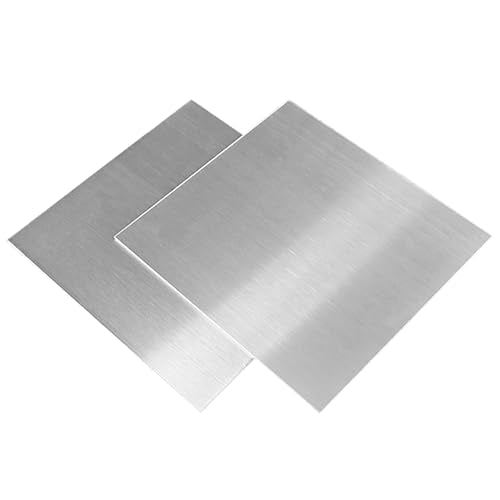 TEN-HIGH 2 Pack 304 Stainless Steel Sheets Metal Plate 24" x 35" x 1/8" 304 Stainless Steel Shim Plates Metal Sheets Covered with Protective Film for Crafting, DIY, Kitchen (Brushed Surfaces)