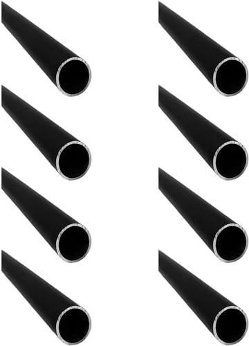 Kwweeoo Black Aluminum Round Tubing OD 100mm ID 97.6mm WT 1.2mm 2950mm Long 8 Pack, Black Color Aluminum Round Tube OD x ID x WT x L 3.94 x 3.84 x 0.05 x 116.14" inch (Appr) 8Pcs