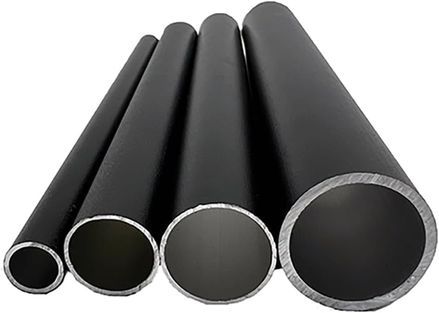 Kwweeoo Black Aluminum Round Tubing OD 100mm ID 97.6mm WT 1.2mm 2950mm Long 8 Pack, Black Color Aluminum Round Tube OD x ID x WT x L 3.94 x 3.84 x 0.05 x 116.14" inch (Appr) 8Pcs