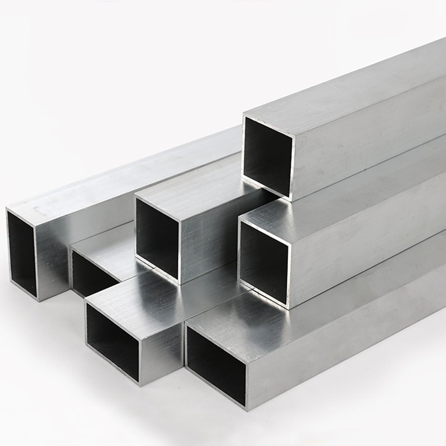 Surprecision Aluminum Square Tube Wall Thickness 2mm, Width 25mm, Height 50mm, Length 2300mm/90.55" Aluminum Tubing for Home Furnishing and Construction Decoration 6 Pcs