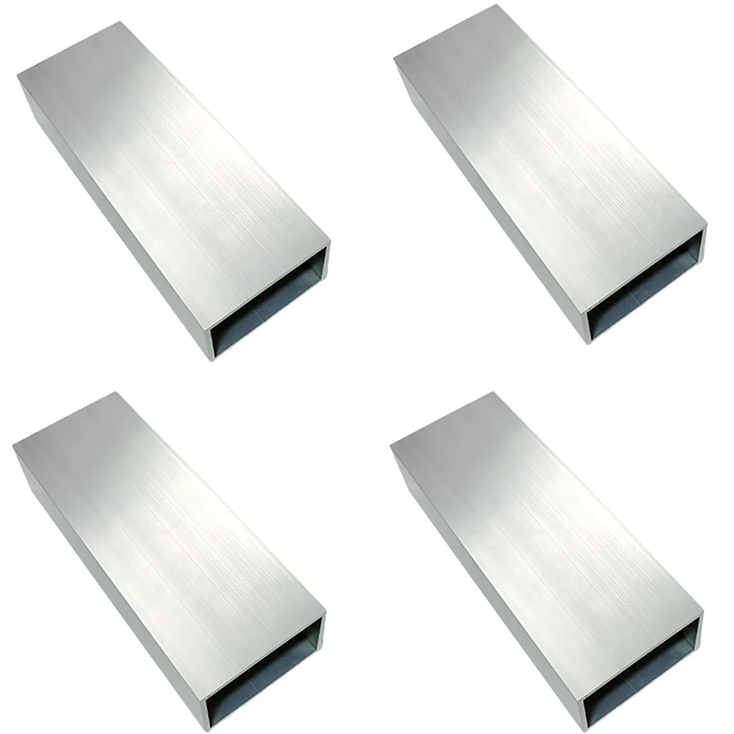 Kwweeoo Aluminum Rectangular Tubing 4Pcs 25mm x 76mm x 2900mm Long Wall Thickness 2mm, 4 Pack Aluminum Structural Rectangular Tube 1 x 3 x 0.08 x 114.17" inch