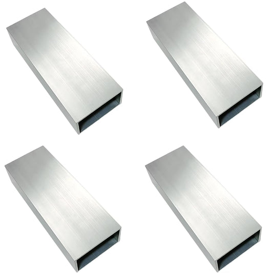 Kwweeoo Aluminum Rectangular Tubing 4Pcs 25mm x 76mm x 2900mm Long Wall Thickness 2mm, 4 Pack Aluminum Structural Rectangular Tube 1 x 3 x 0.08 x 114.17" inch