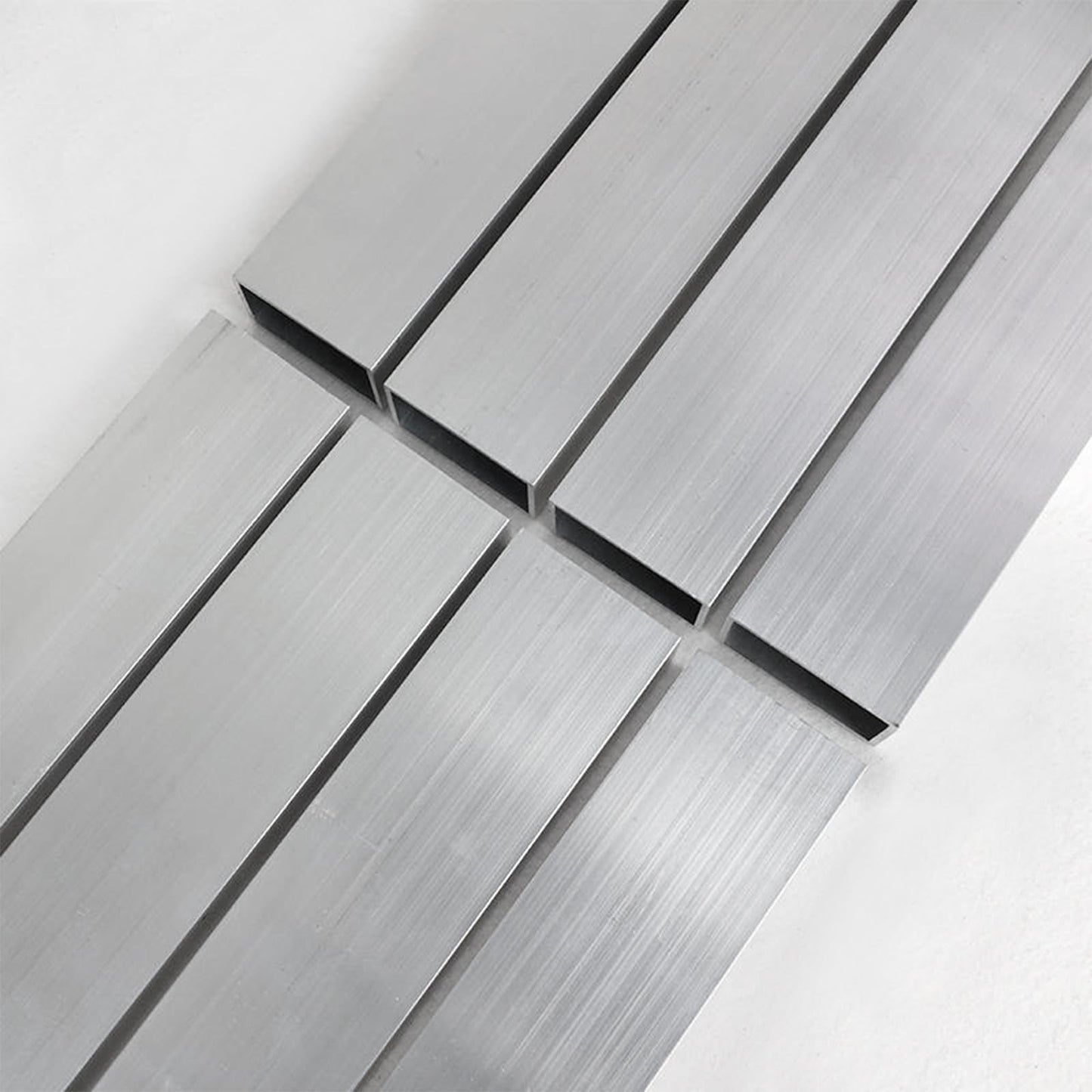 Surprecision Aluminum Square Tube Wall Thickness 2mm, Width 25mm, Height 50mm, Length 2300mm/90.55" Aluminum Tubing for Home Furnishing and Construction Decoration 6 Pcs